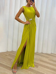 Davine Plissiertes Maxikleid für den Abend