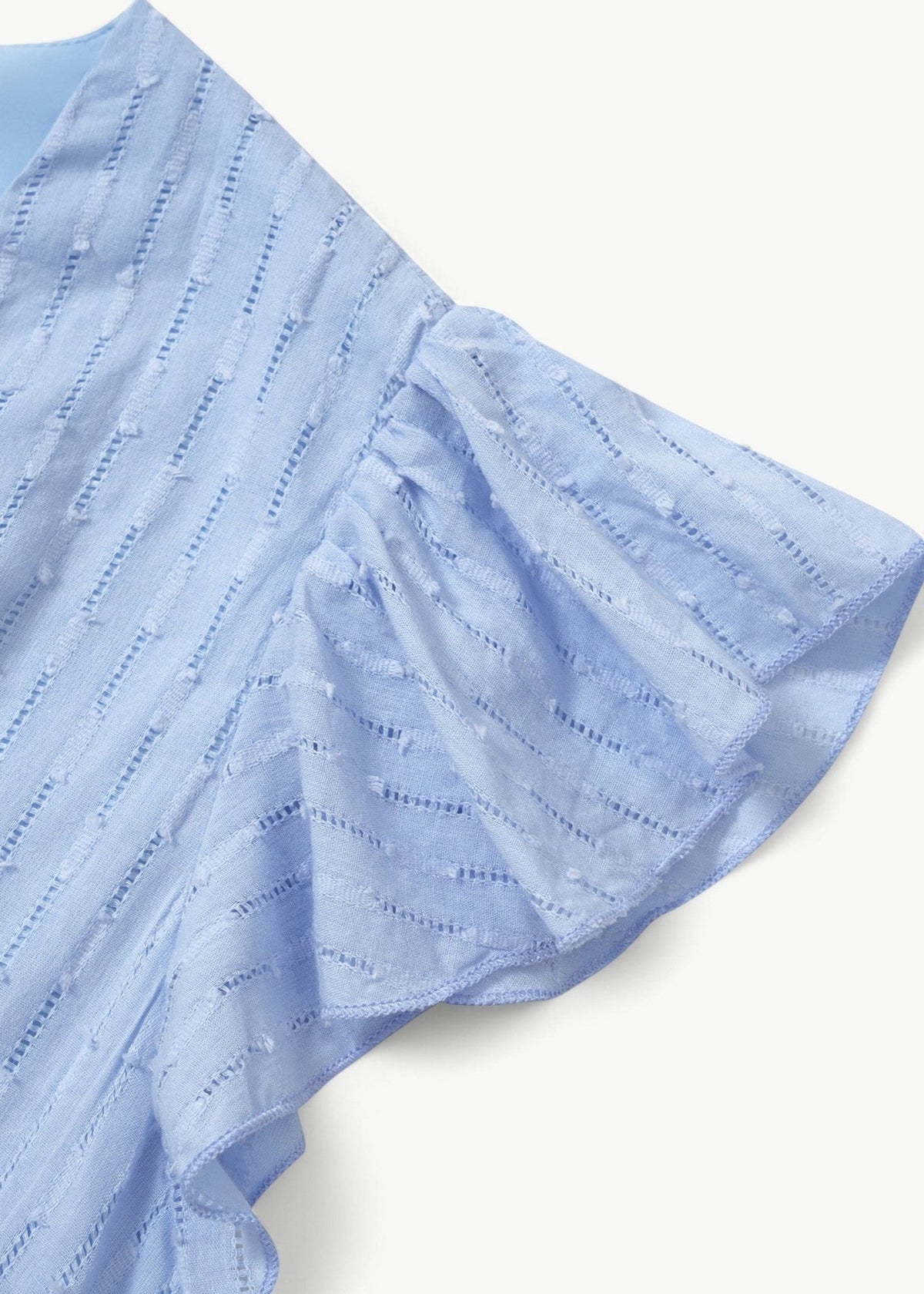 Violet – Kleid mit V-Ausschnitt und Rüschen