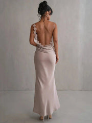 Nina™ Luxuriöses Seiden-Party-Kleid mit Rüschen