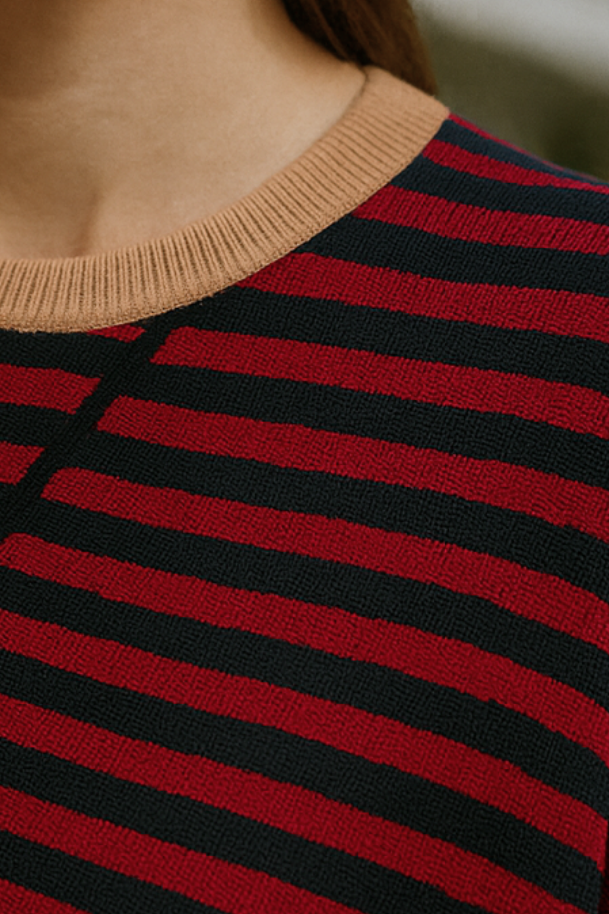 Dahlia Gestreifter Baumwoll-Pullover