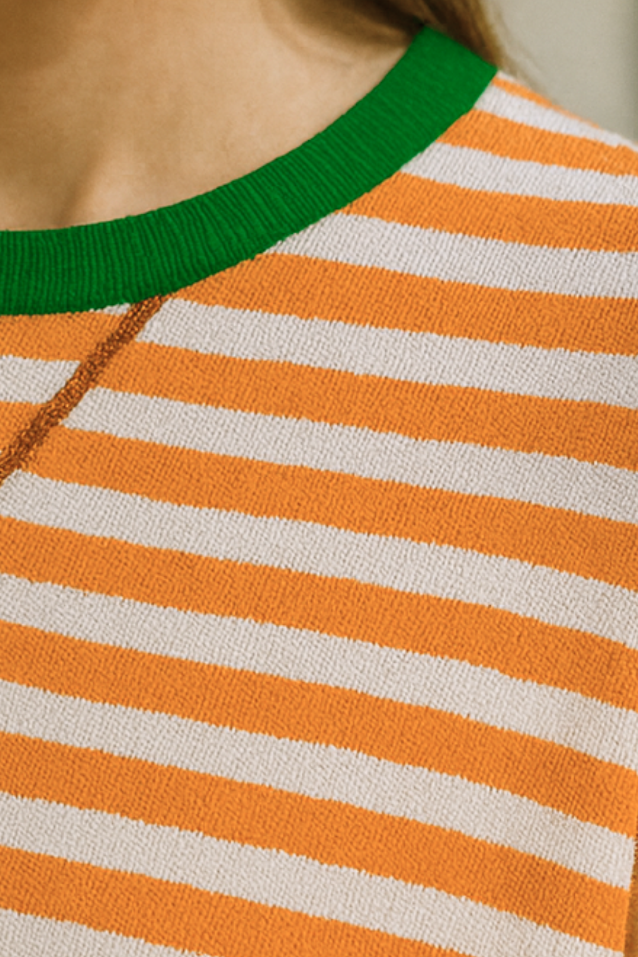 Dahlia Gestreifter Baumwoll-Pullover