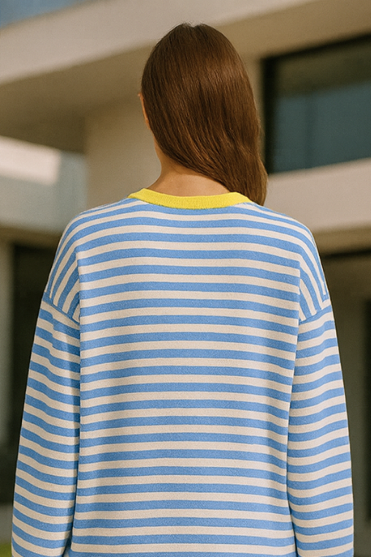 Dahlia Gestreifter Baumwoll-Pullover