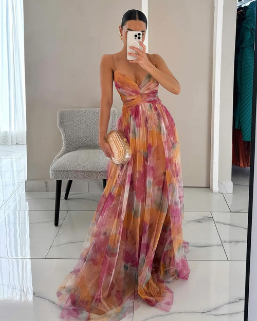 Elanisse Floral Print Maxi Dress