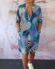 Sanne | Kleid mit buntem Muster