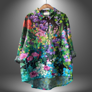 Camila™ | Damen Handgefertigtes Blumenhemd