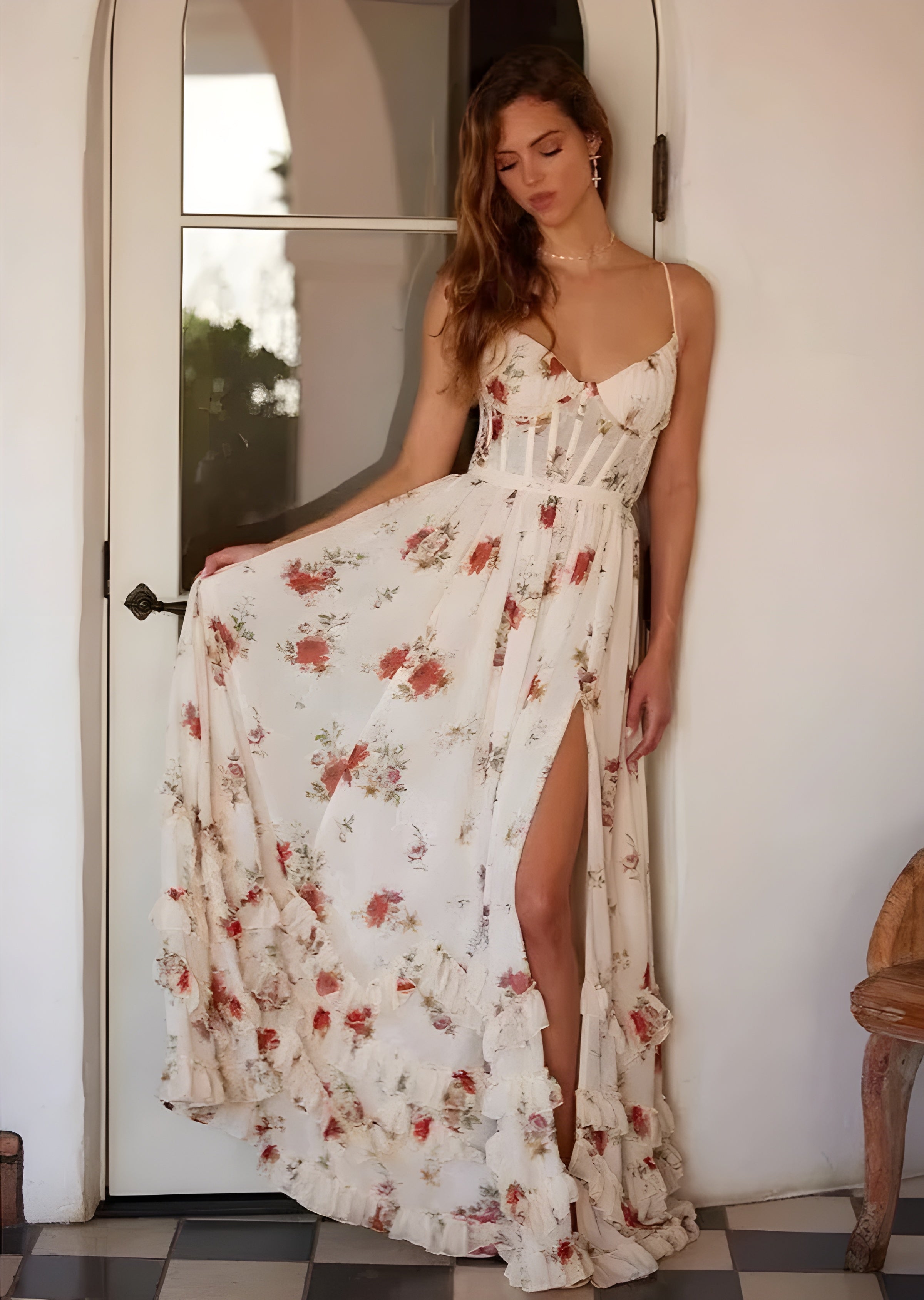 Esmee – Langes Blumenkleid