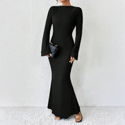 Celeste | Maxikleid mit langen Ärmeln und Off-Shoulder Design