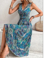 SolViva™ Boho Ärmelloses Ferienkleid