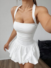 Solea Rüschen Neckholder Minikleid