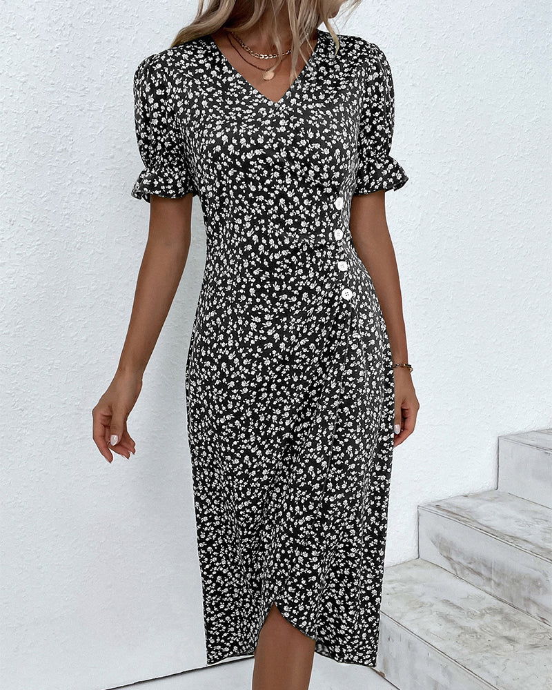 Valkyrie | Kleid mit weichen Blüten