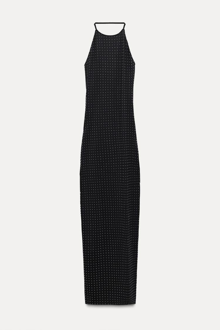 Halter | Elegantes Kleid mit Strasssteinen
