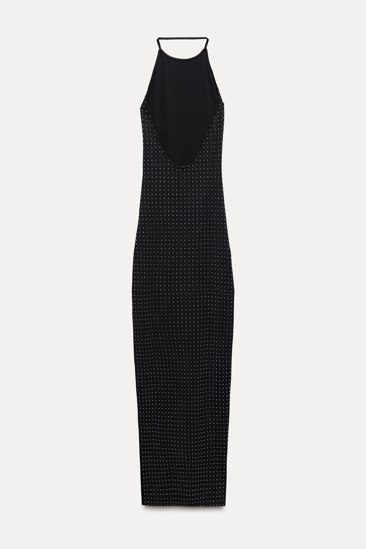 Halter™ | Elegantes Kleid mit Strasssteinen