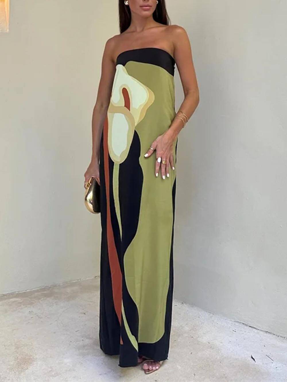 Gina – Atemberaubendes schulterfreies Maxikleid