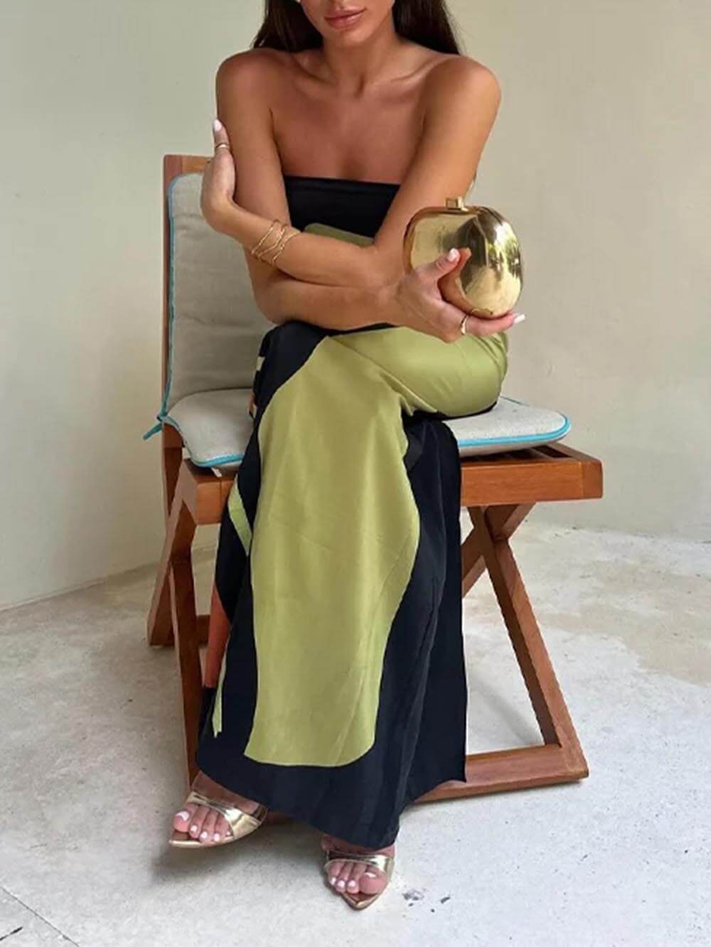 Gina – Atemberaubendes schulterfreies Maxikleid