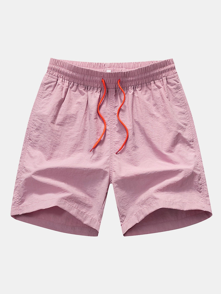 Hemd mit Palmen- und Flamingo-Print & Badehose mit Knopfleiste
