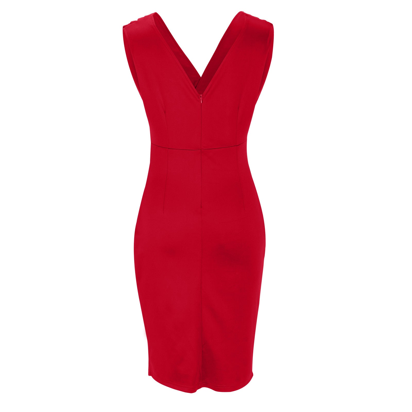 Estelle | Eng anliegendes Kleid mit V-Ausschnitt und Schlitz