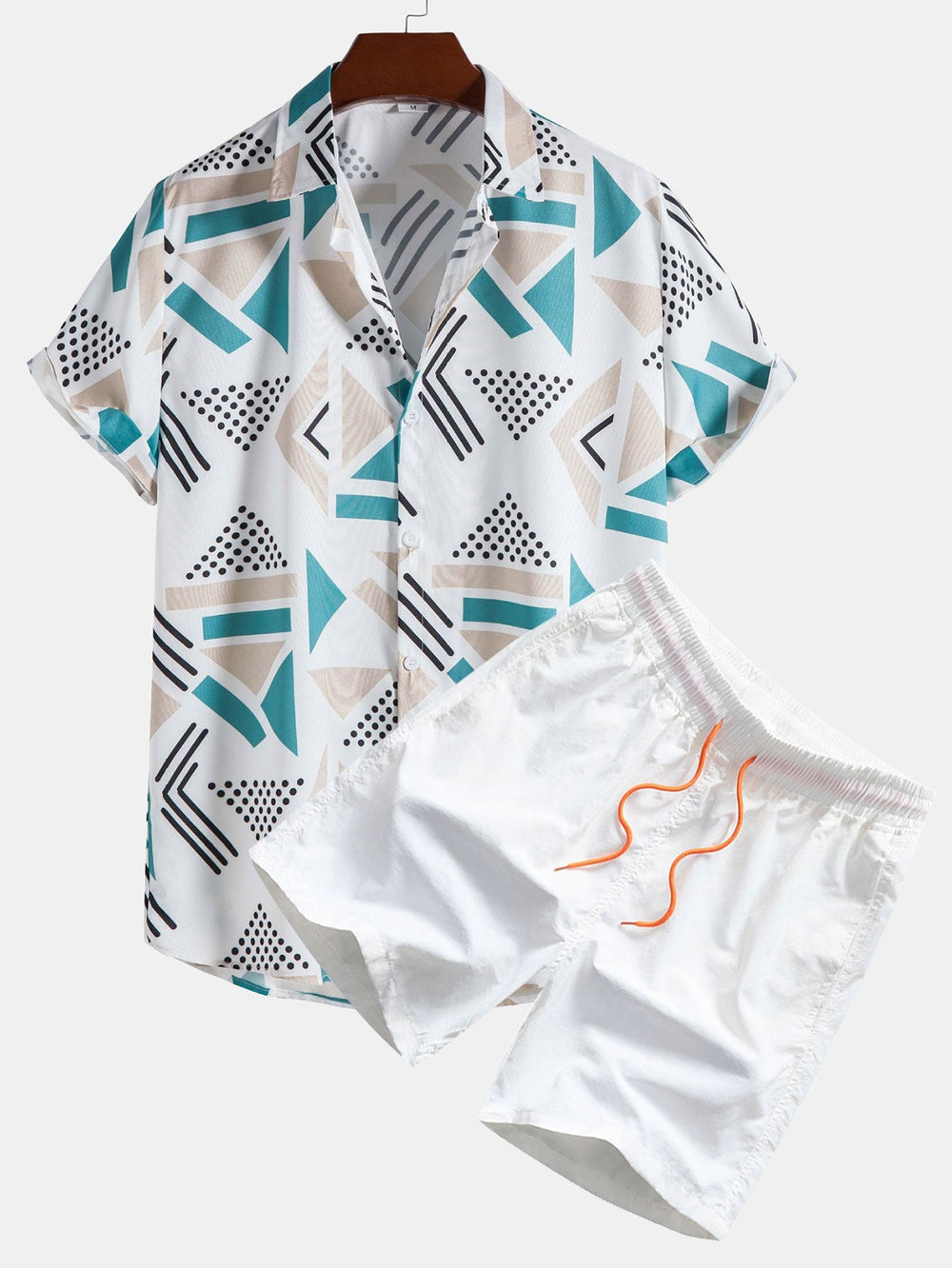 Hemd mit geometrischem Muster & Badehose
