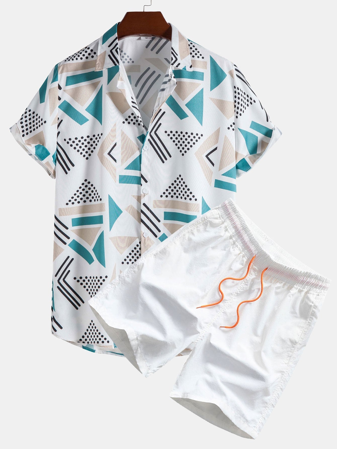Hemd mit geometrischem Muster & Badehose