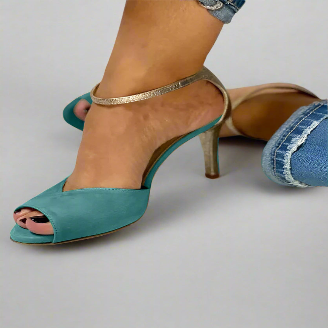 Camilla™ | Glänzende High Heels mit Komfortriemen