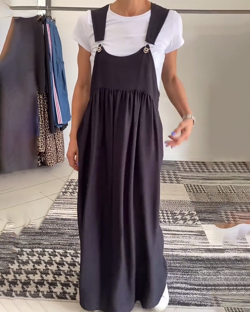 CAMILLE | Fließendes ärmelloses Casual-Chic Kleid