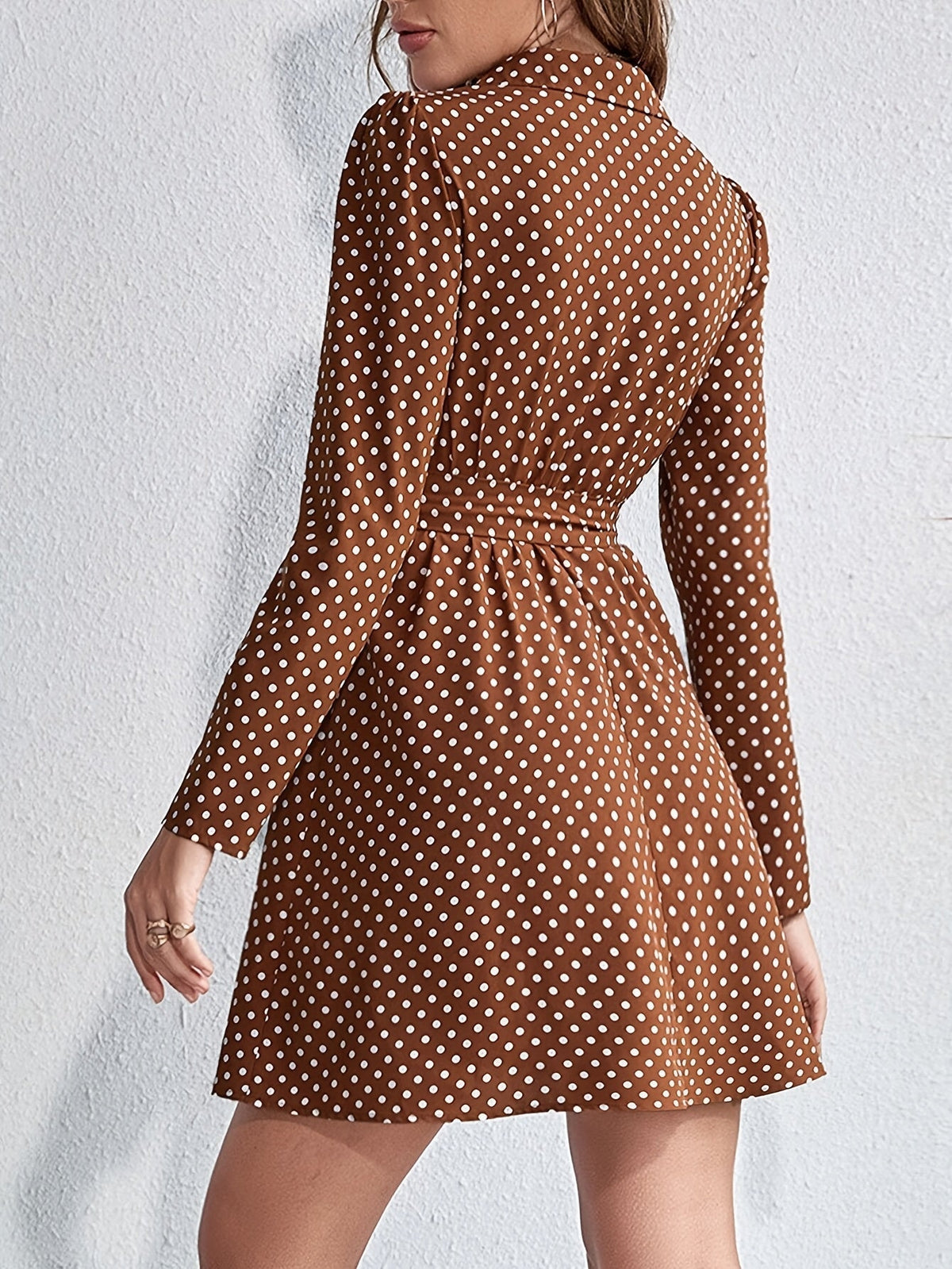 Maribel Kleid mit Polka-Dot-Muster und Gürtel