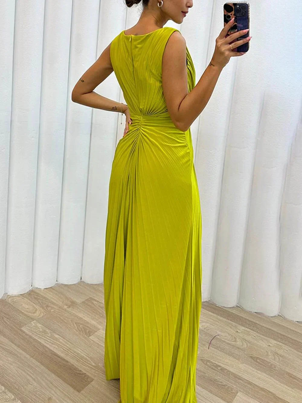 Davine Plissiertes Maxikleid für den Abend