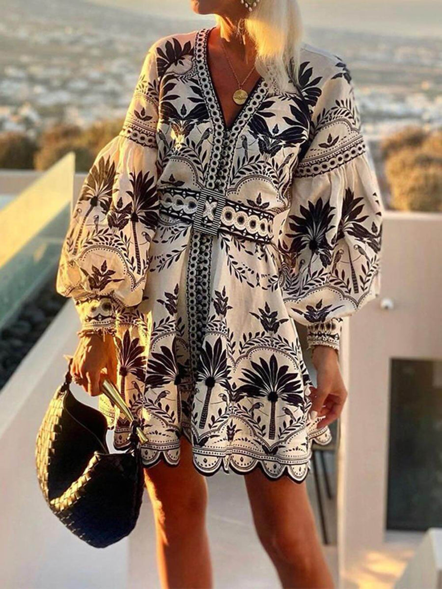 Marisol Printed Beach Mini Dress