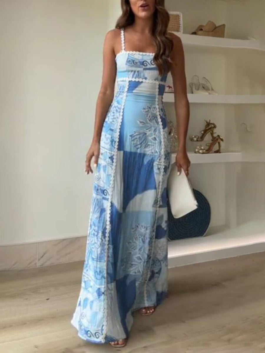 Abito Mediterranean Embroidered Summer Maxi Dress
