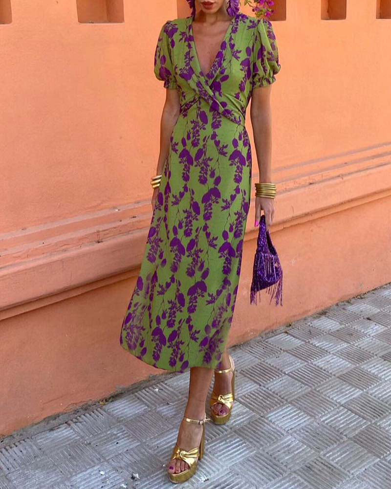 Angelina Atemberaubendes Midi Dress V-Neck