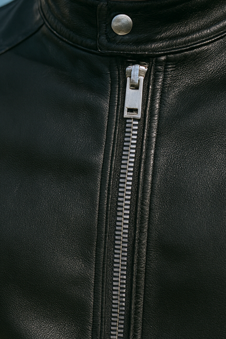 Neil | Lederjacke mit Stehkragen