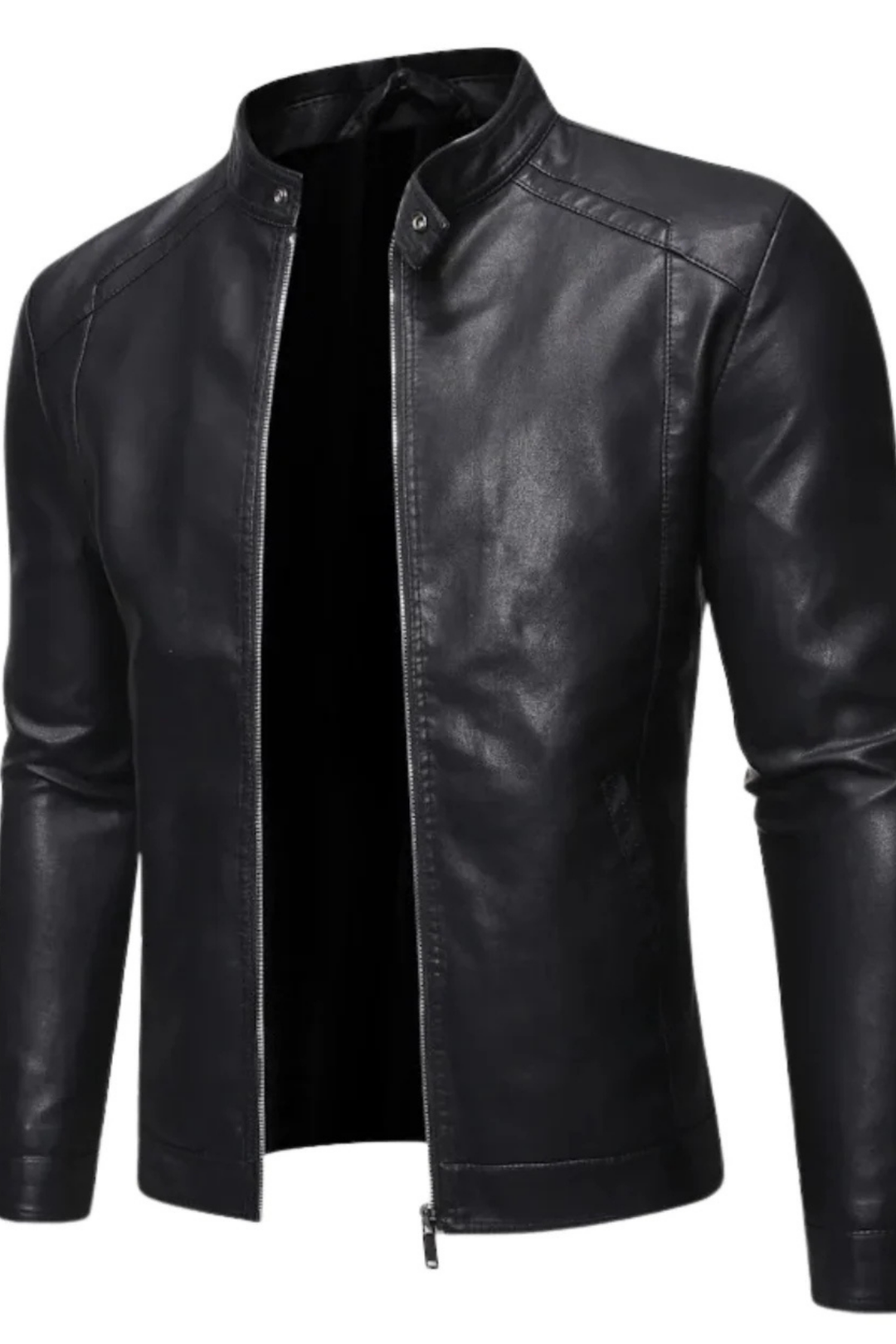 Neil | Lederjacke mit Stehkragen