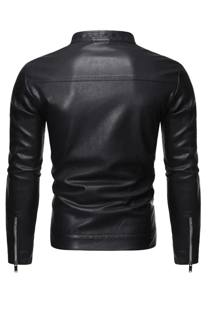 Neil | Lederjacke mit Stehkragen