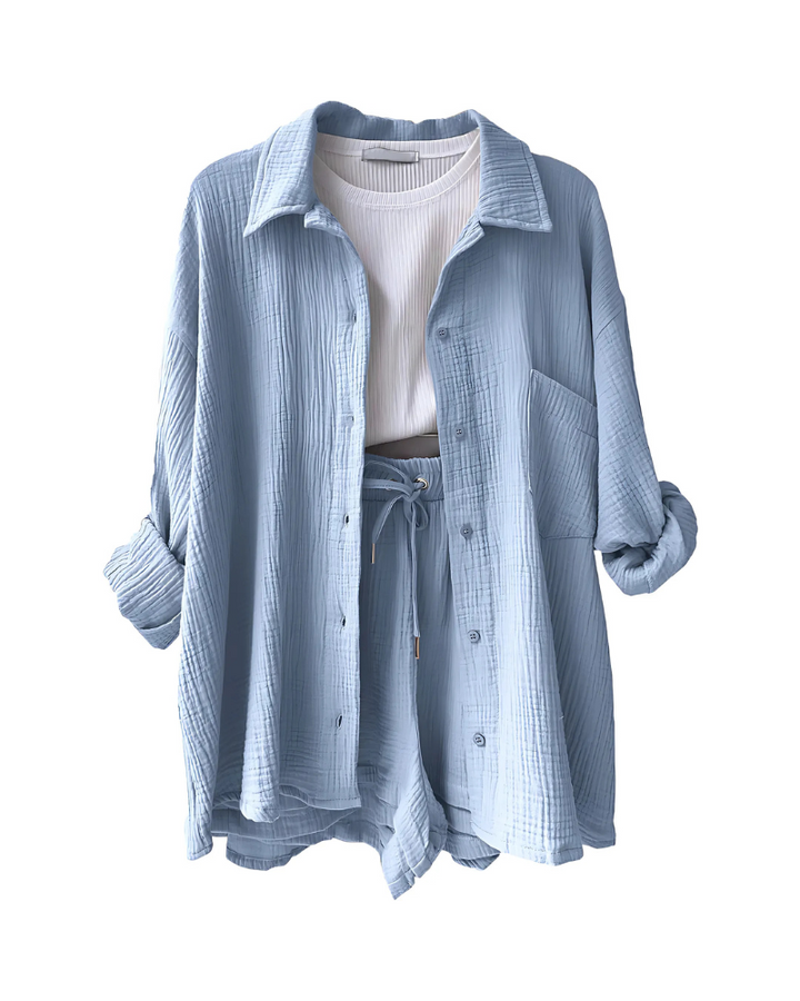 Elowen™ | Strukturierter Button Co-Ord Set