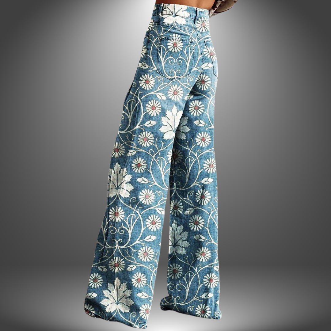 Olivia | Handwerkliche Blumenhose
