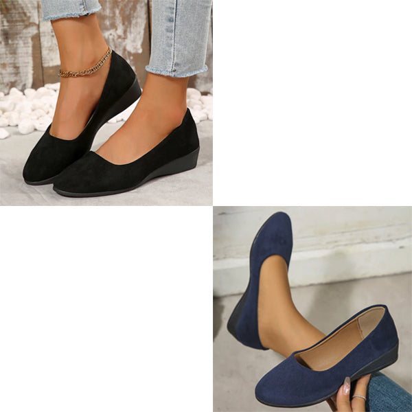 Sophia | elegante, leichte, rutschfeste Keilschuhe mit niedrigem Absatz