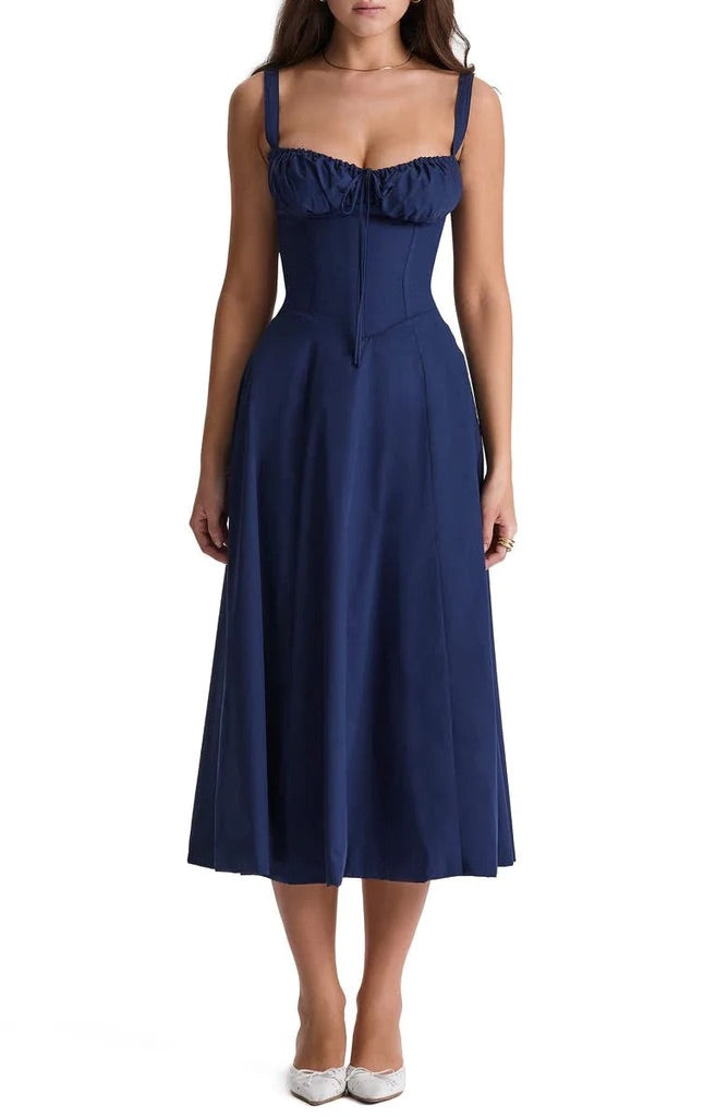 Martha – feminines Bustierkleid mit Blumendekor