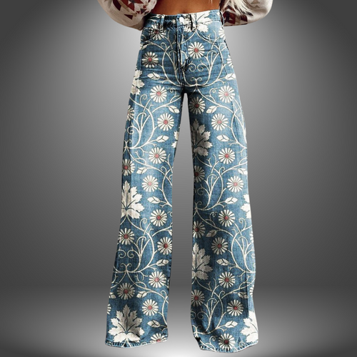 Olivia | Handwerkliche Blumenhose