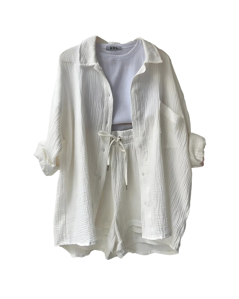 Elowen | Strukturierter Button Co-Ord Set