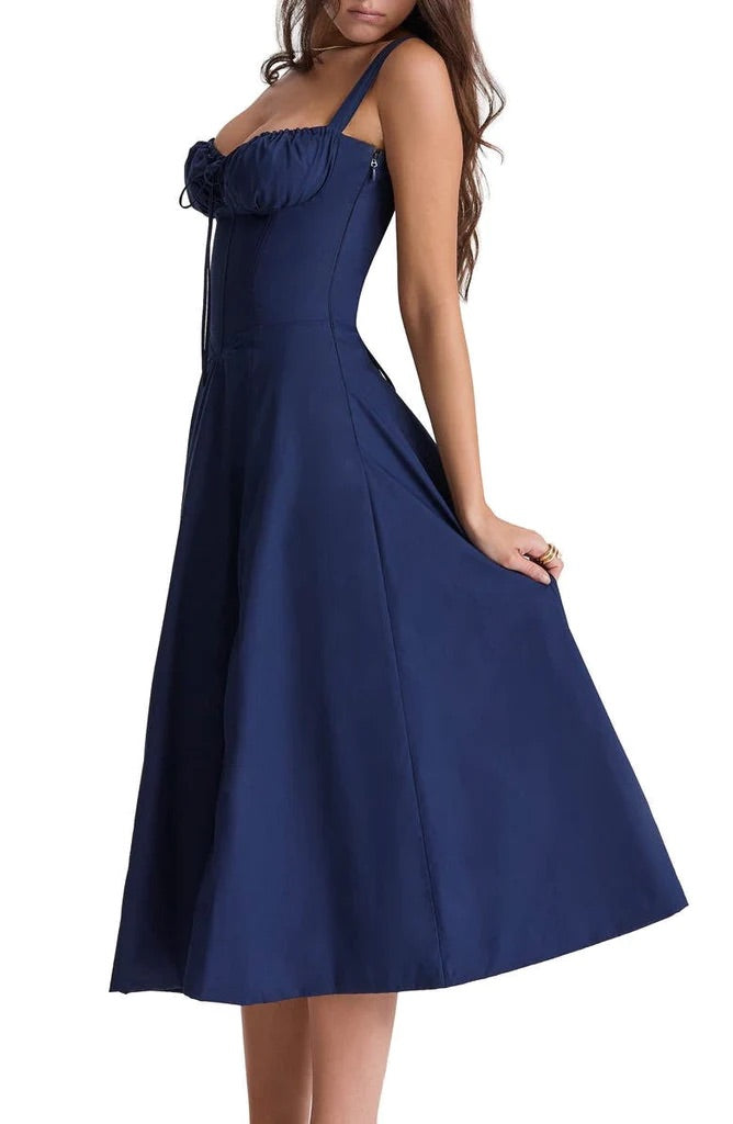 Martha – feminines Bustierkleid mit Blumendekor