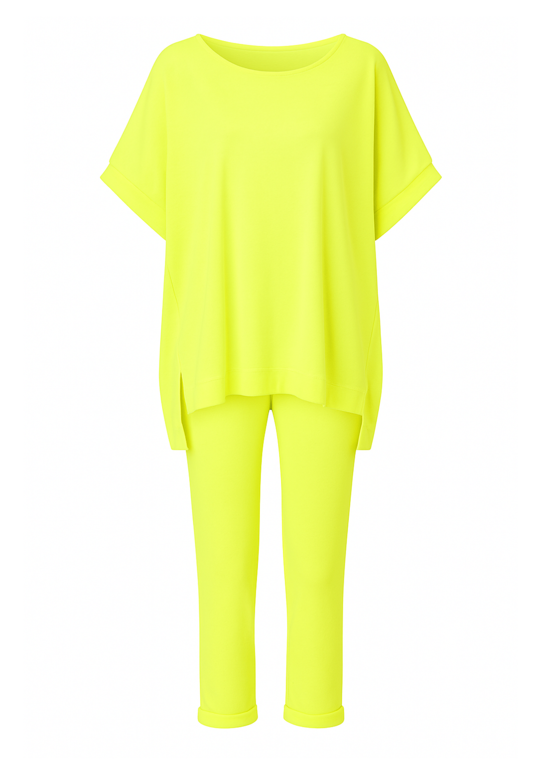 Rani Loungewear-Set mit Pullover-Top und verkürzter Hose - Gelb