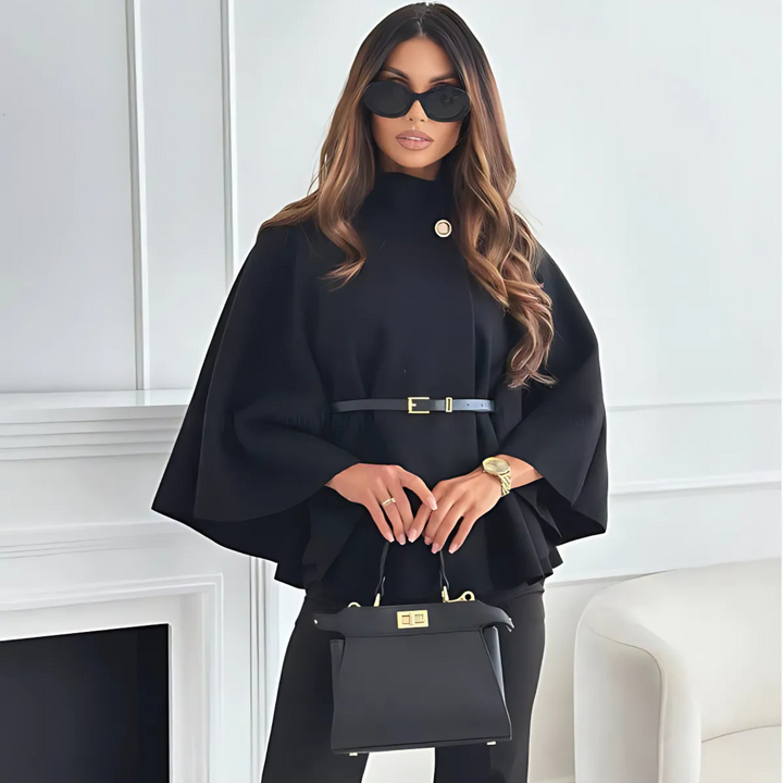 Elun Chice Schmetterlingsjacke mit Gürtel - Schwarz