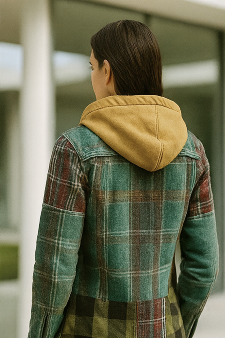 Harper | Patchwork Geruite Jas