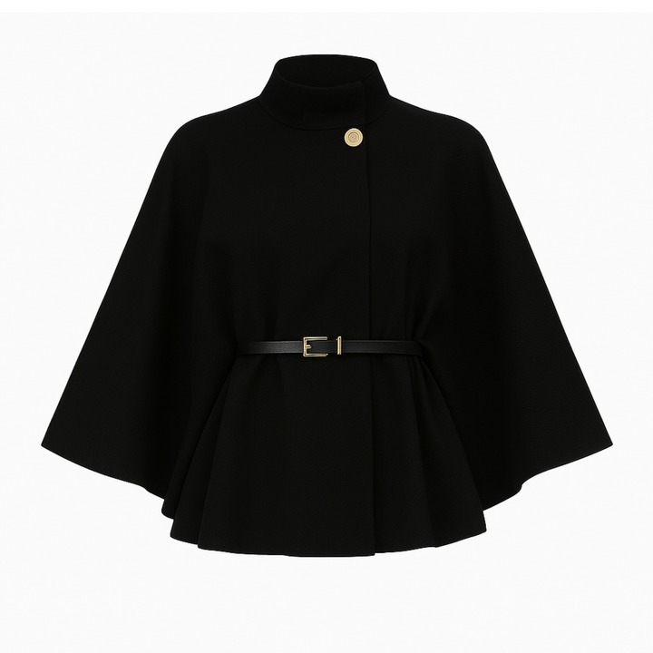 Elun Chice Schmetterlingsjacke mit Gürtel - Schwarz