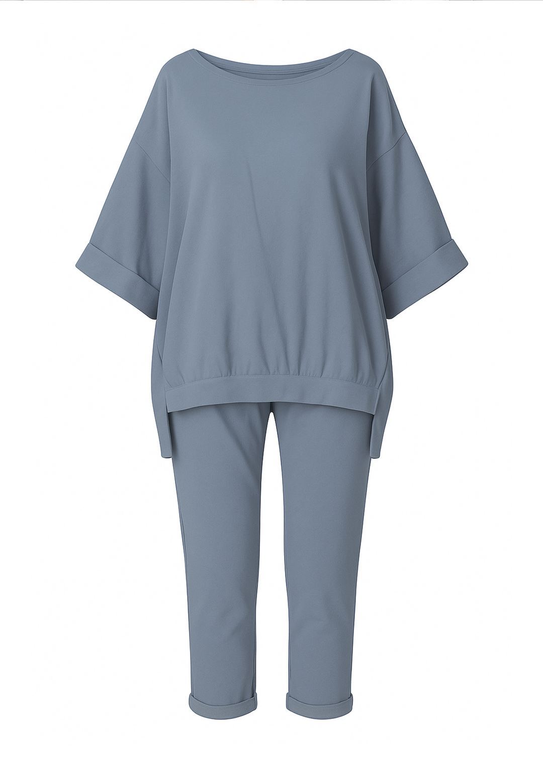 Rani Loungewear-Set mit Pullover-Top und verkürzter Hose - Grau
