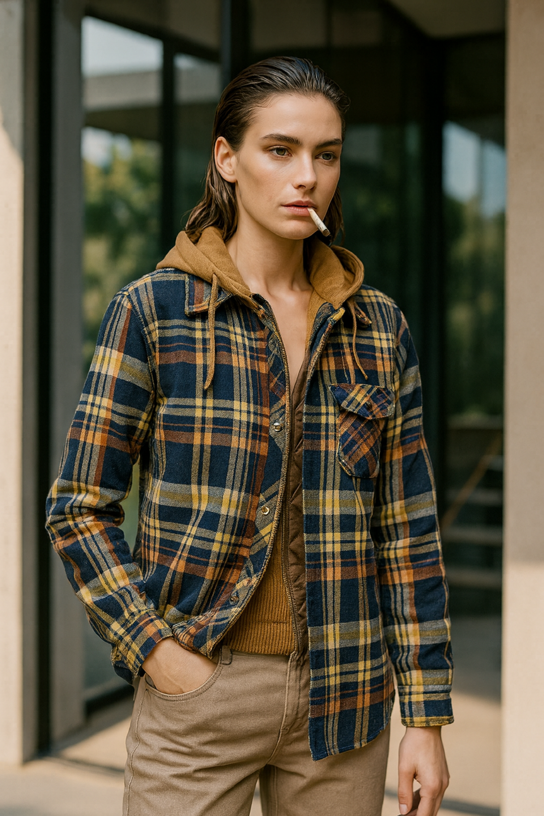 Harper | Patchwork Geruite Jas