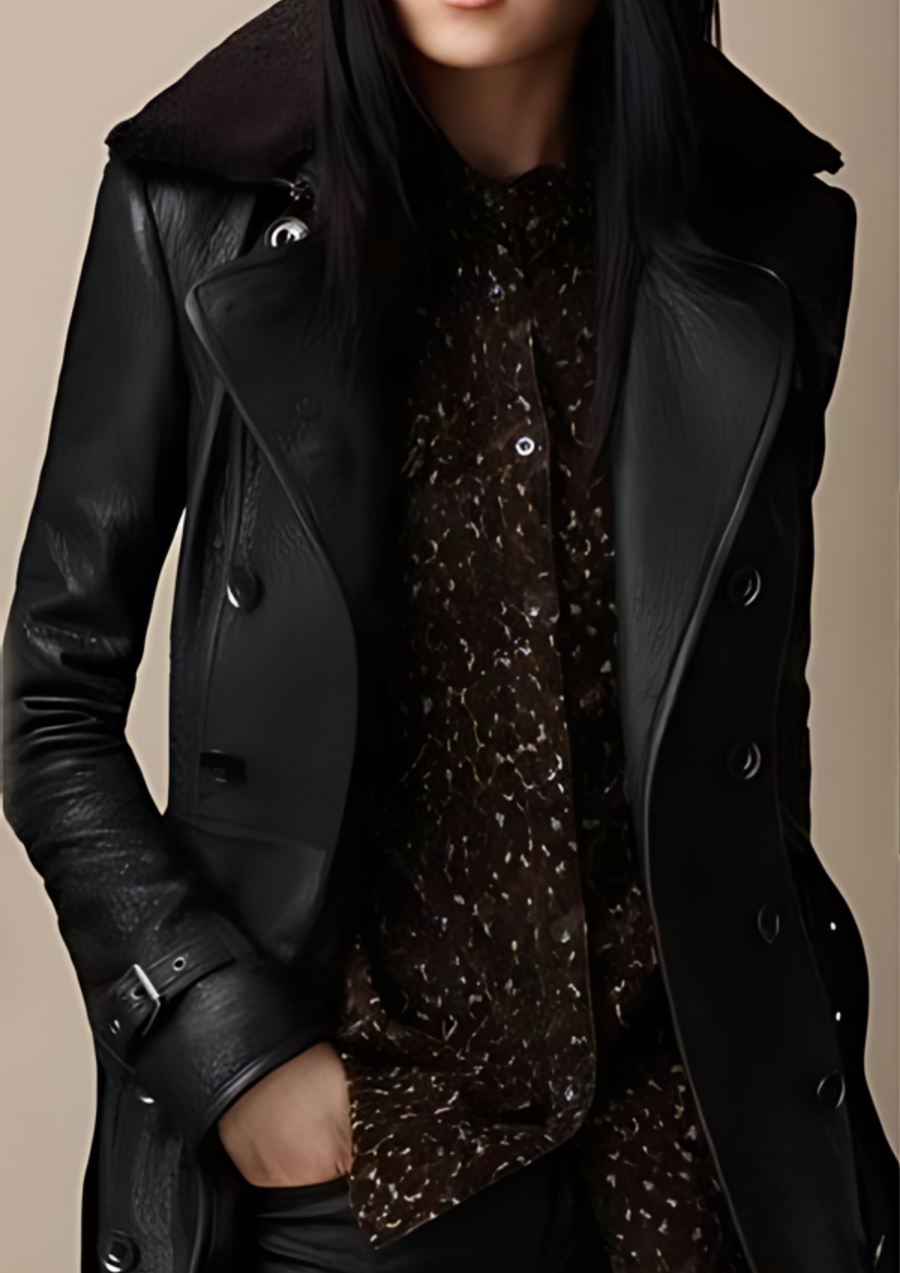 Sava 3/4 Leather Coat