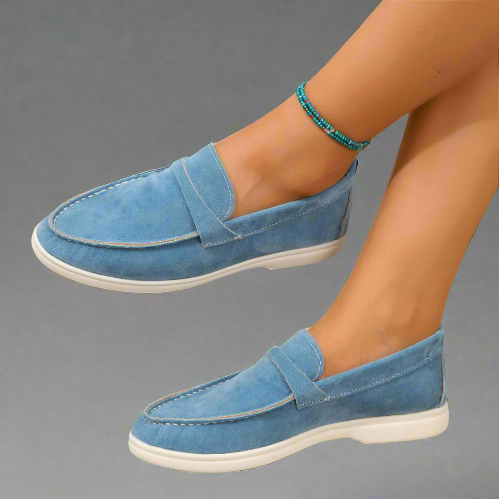 Carina™ | Handgjorda eleganta mocassiner av mocka