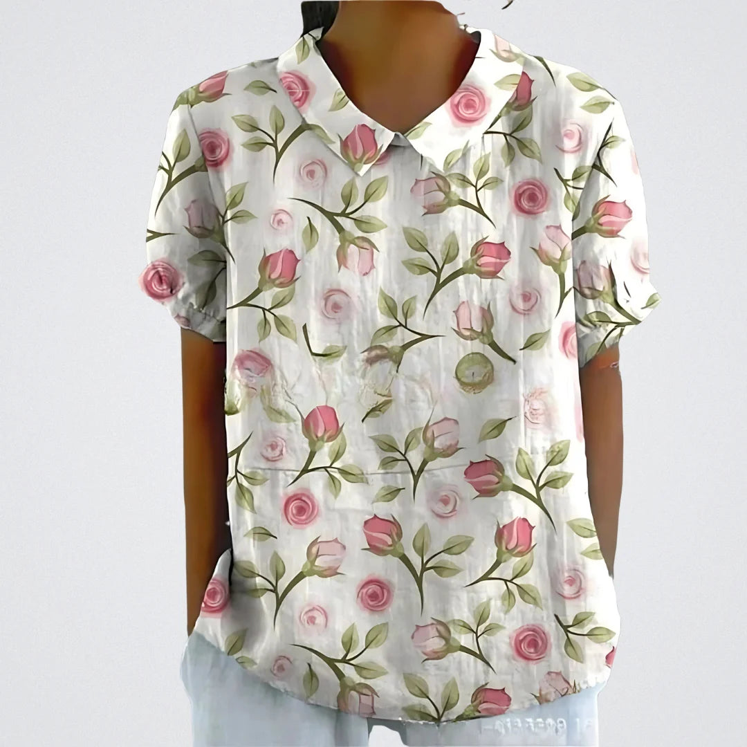 Lina™ | Elegante Bluse mit Blumendetail