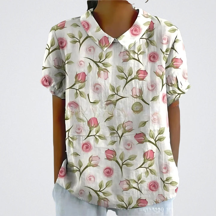 Lina | Elegante Bluse mit Blumendetail