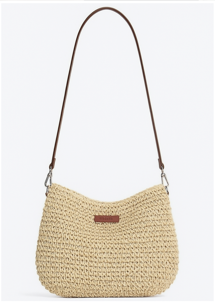 Eryln Strohumhängetasche - Beige